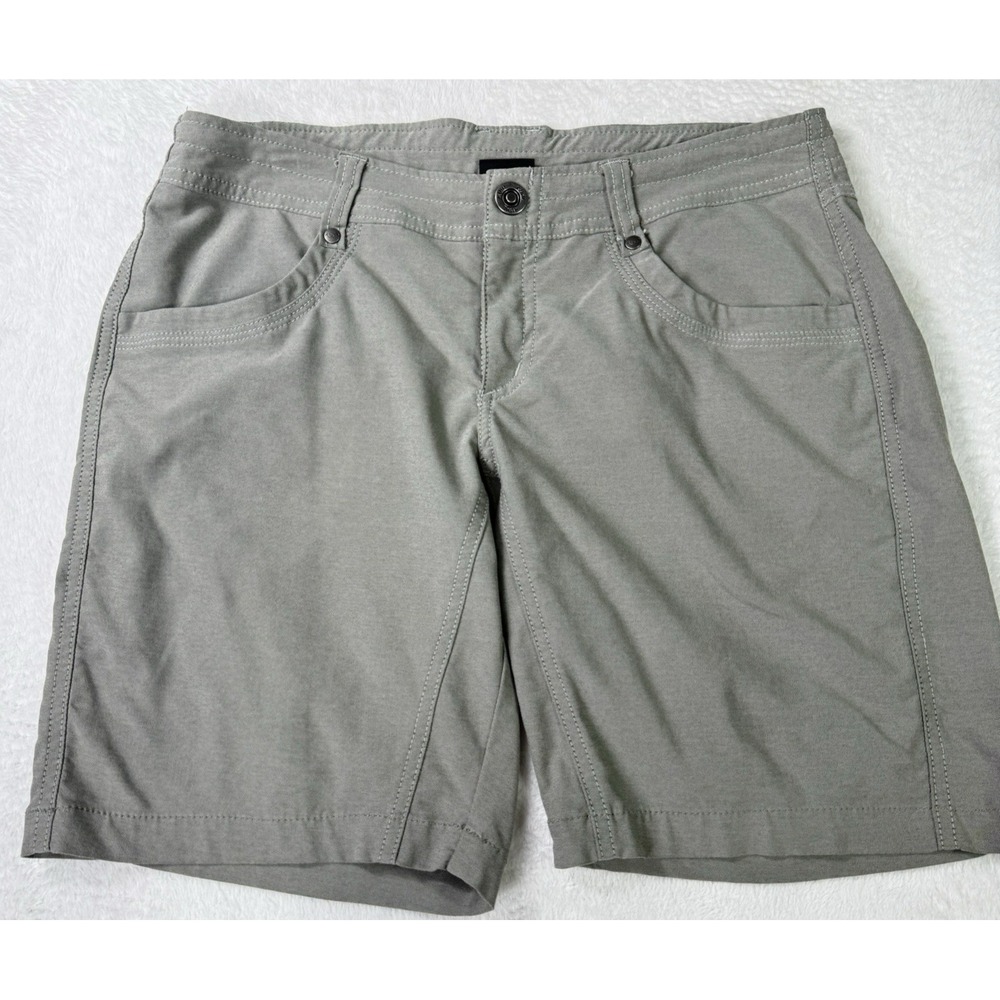 KUHL Womens TREKR Shorts Size 4 Beige Quick Dry Performance Drawstring Hiking